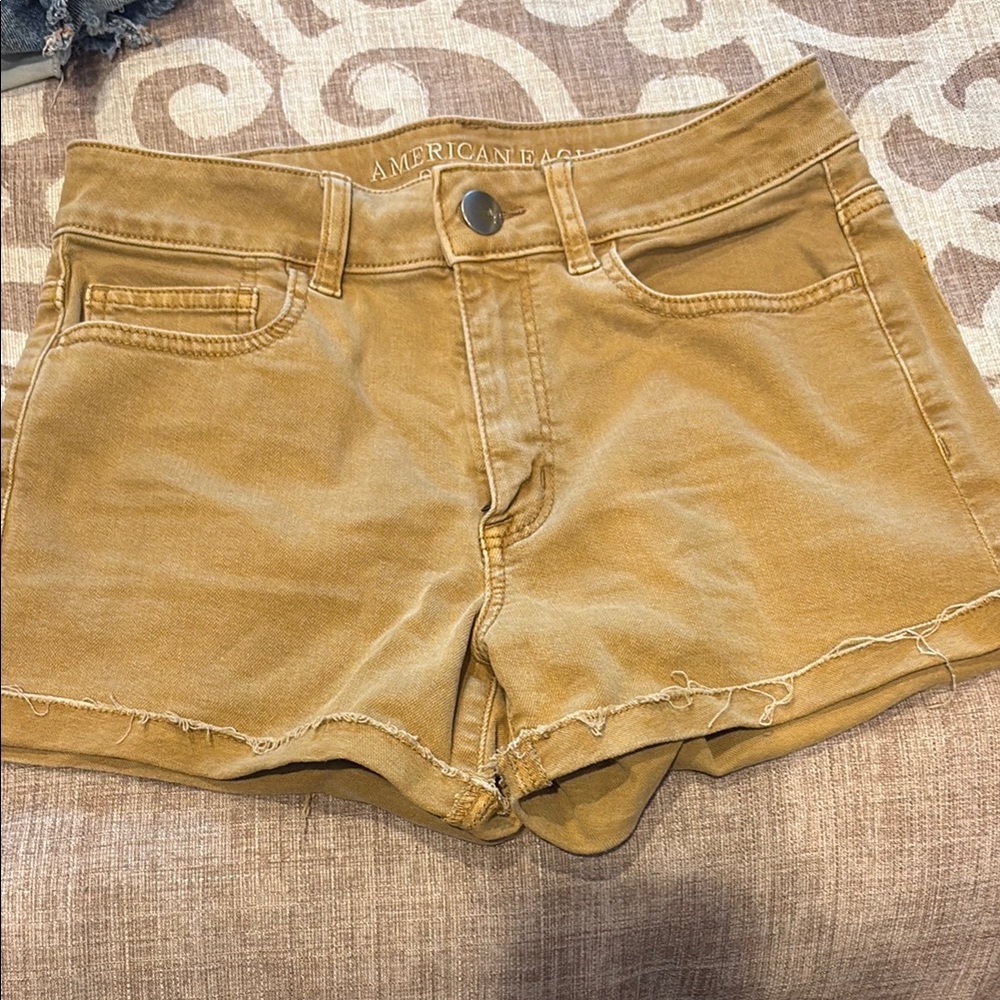 American Eagle Outfitters Women's Khaki Denim Shorts